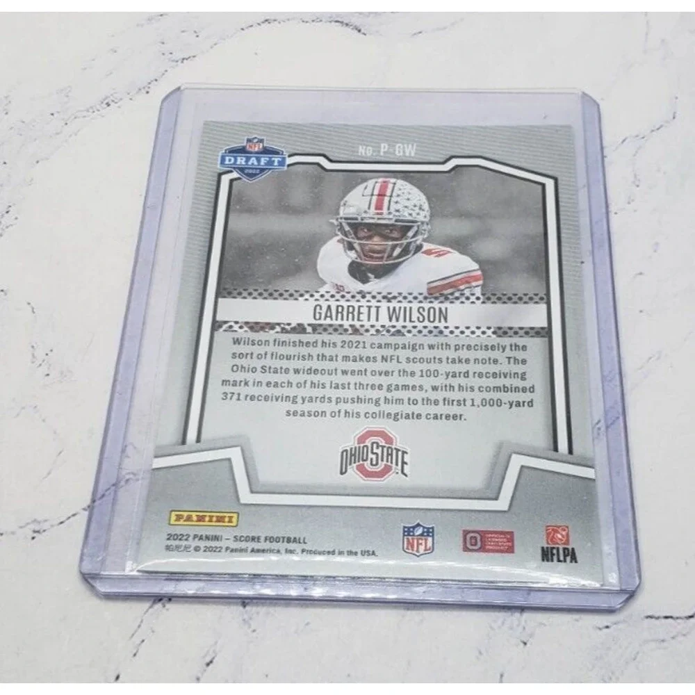 2022 Panini Score Protential Garrett Wilson #P-GW Rookie Card RC New York Jets